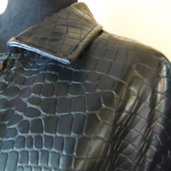 Mycra Pac Life Crocodile Pattern Full Length 2X woman's Coat MobWife WhimsyGoth - Picture 8 of 16